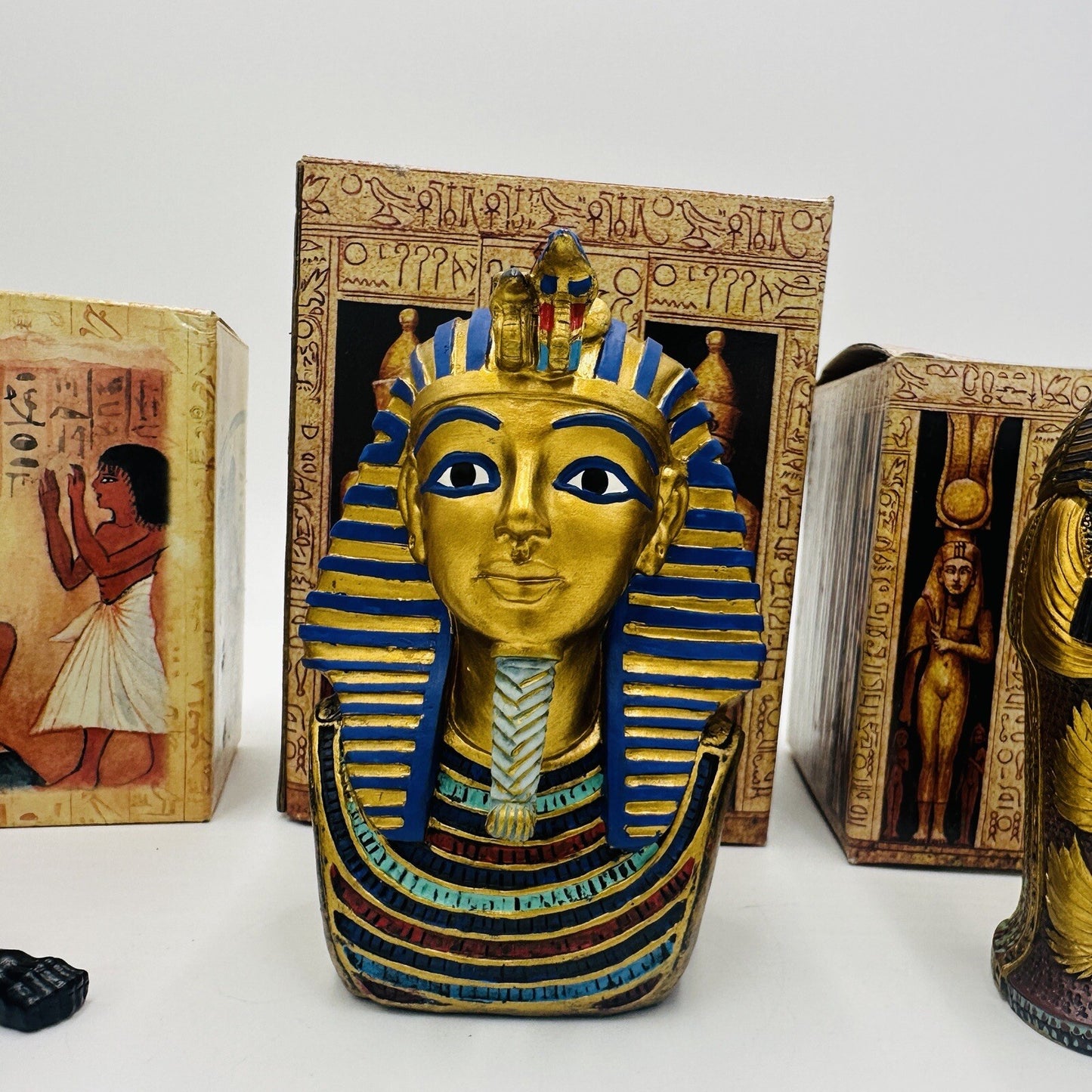 Egyptian Collection Figurines Resin Hand Painted Myths & Legends Adams Apple Vtg