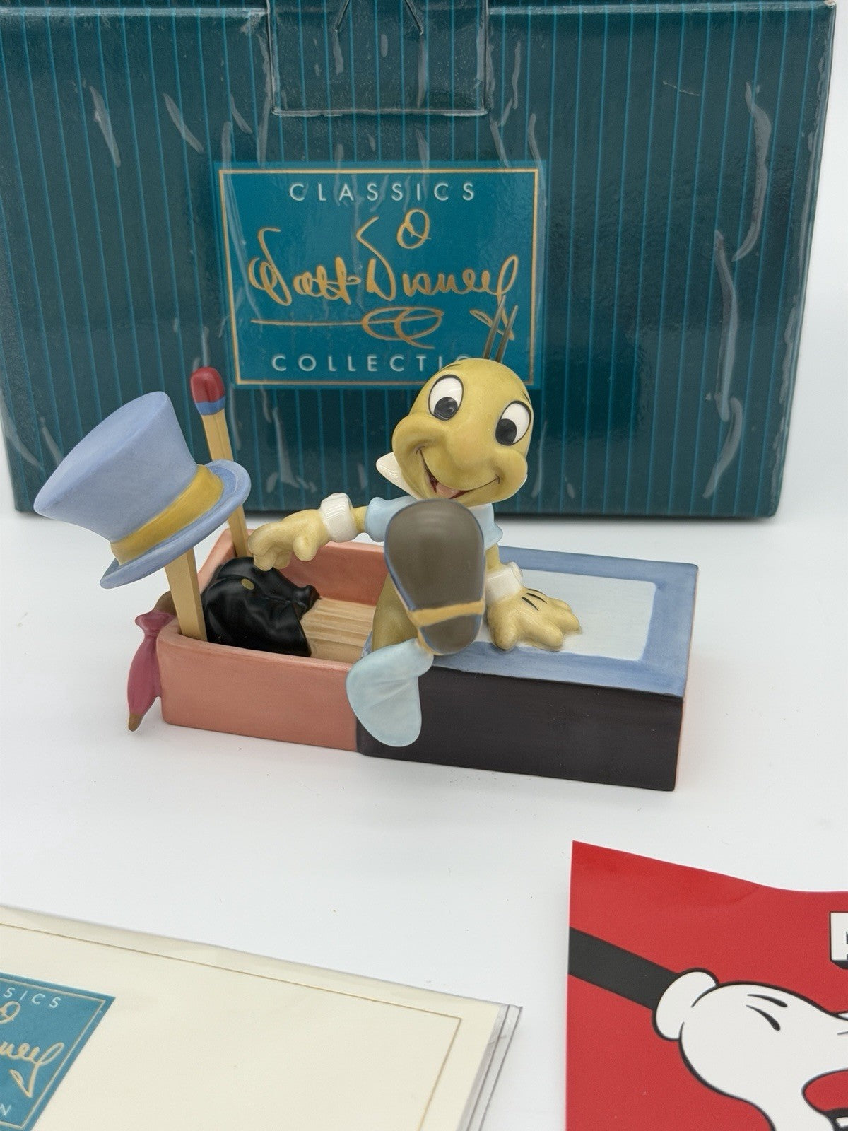 WDCC Disney Jiminy Cricket Figurine Let Your Conscience Be Guide New W/COA