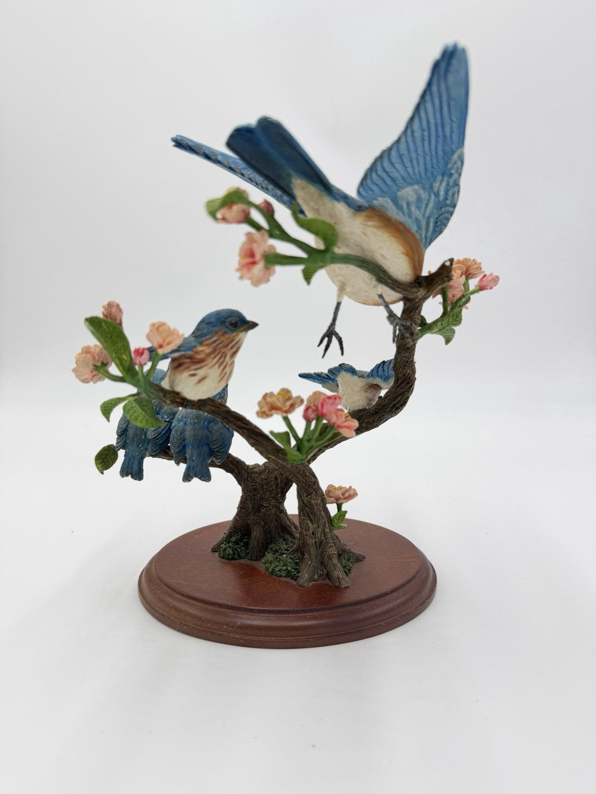 Danbury Mint First Flight Bluebird Family Figurine By Bob Guge Birds 8”H