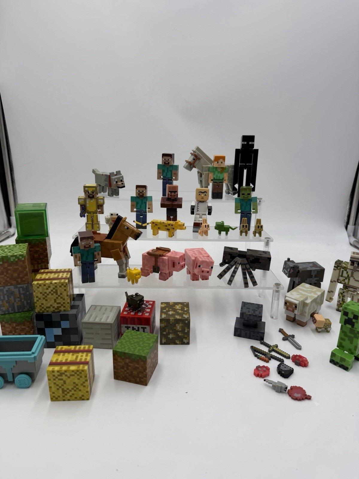 Minecraft Figures Animals Blocks Weapons Tools Lego Mini Figs Lot 50 PCs