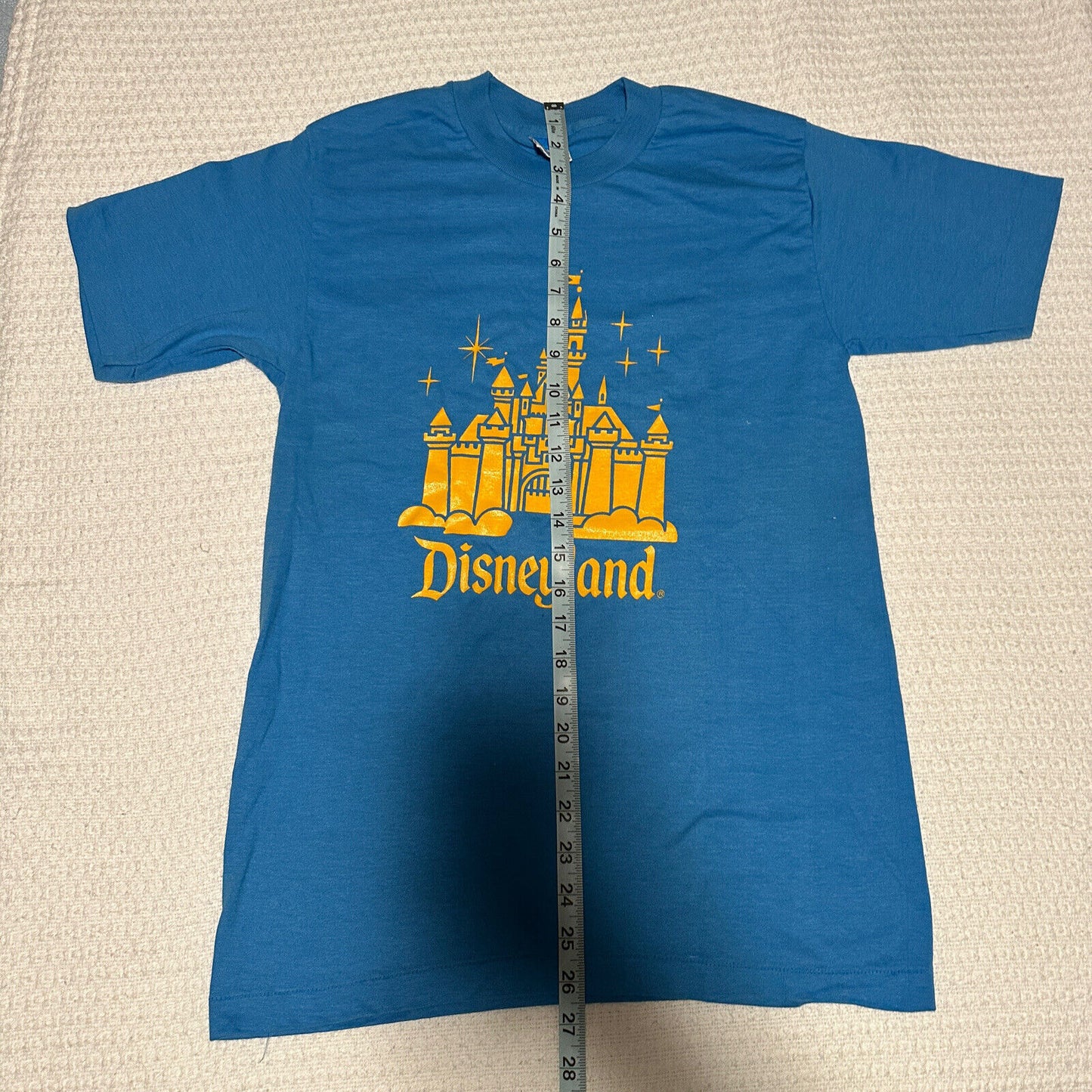 Disneyland Men's Medium T-Shirt Cinderella Castle Single Stitch USA Blue Vintage