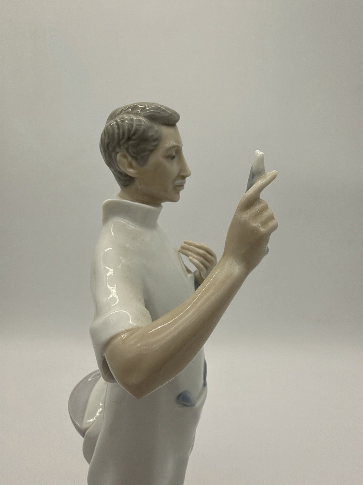 Lladro Spain Porcelain Dentist Large 14” White Painted Glossy Sculpture Figurine