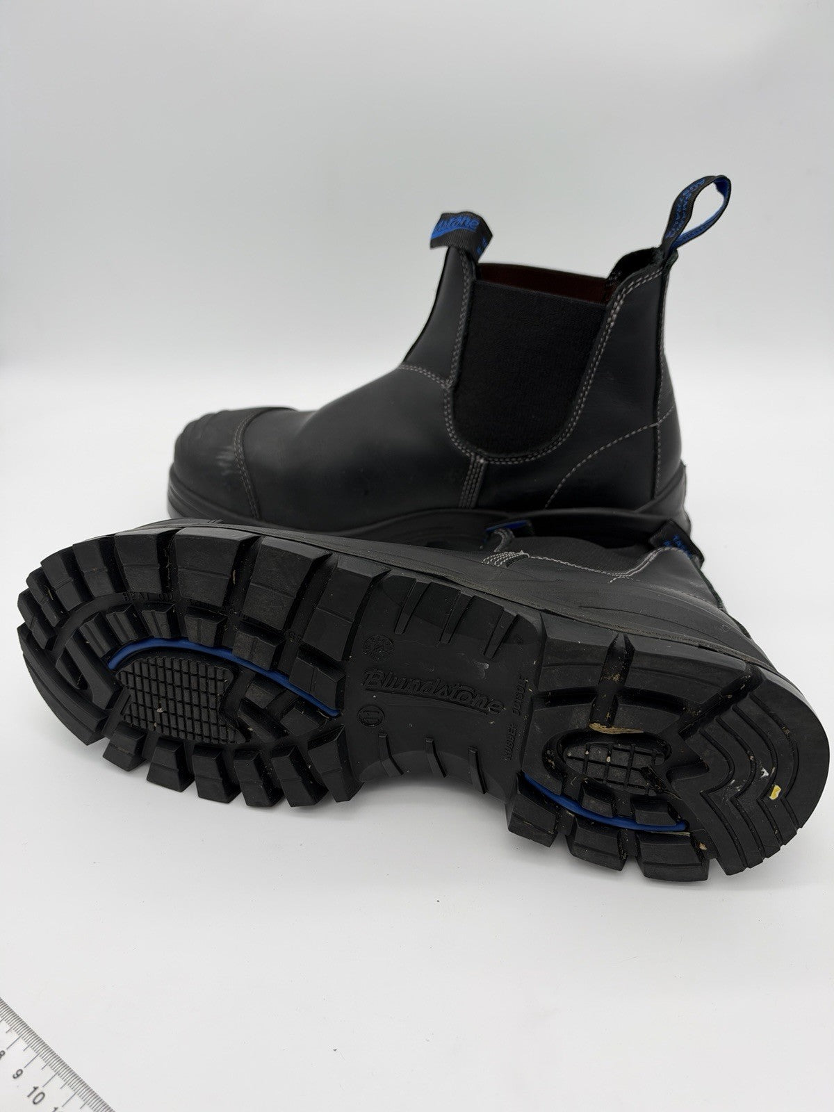 Blundstone 990 Safety Boots Mens Size 11 Chelsea Steel Toe Workwear Shoes Black