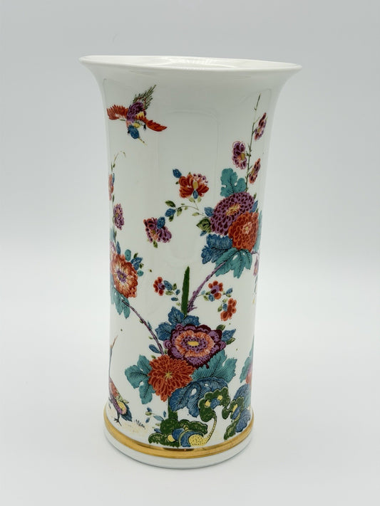 Lenox Porcelain USA SMITHSONIAN COLLECTION Saxony Vase Floral 11”H Vintage