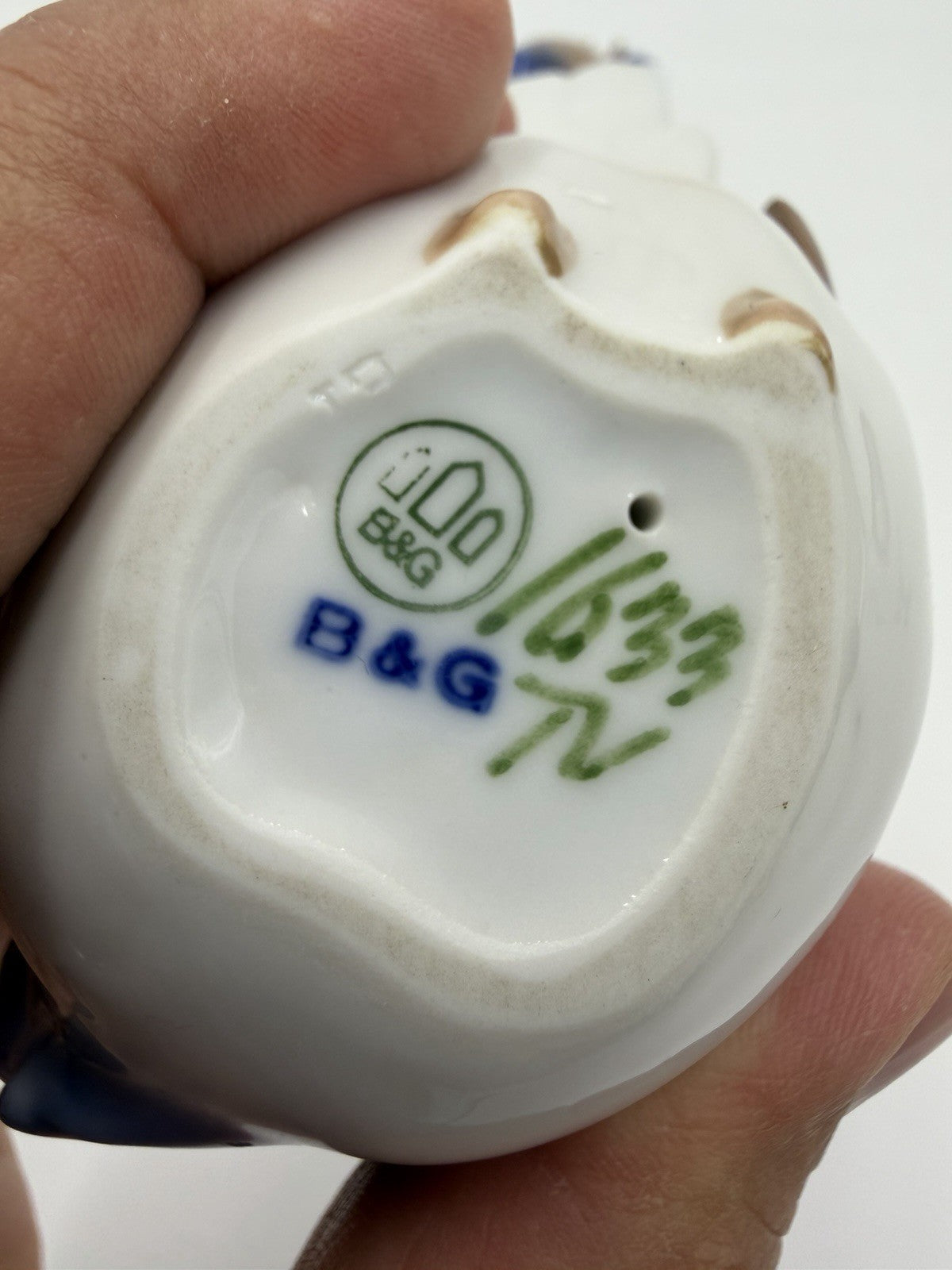 Bing & Grondahl Denmark Porcelain Pessimist & Optimist Titmouse Bird Figurines