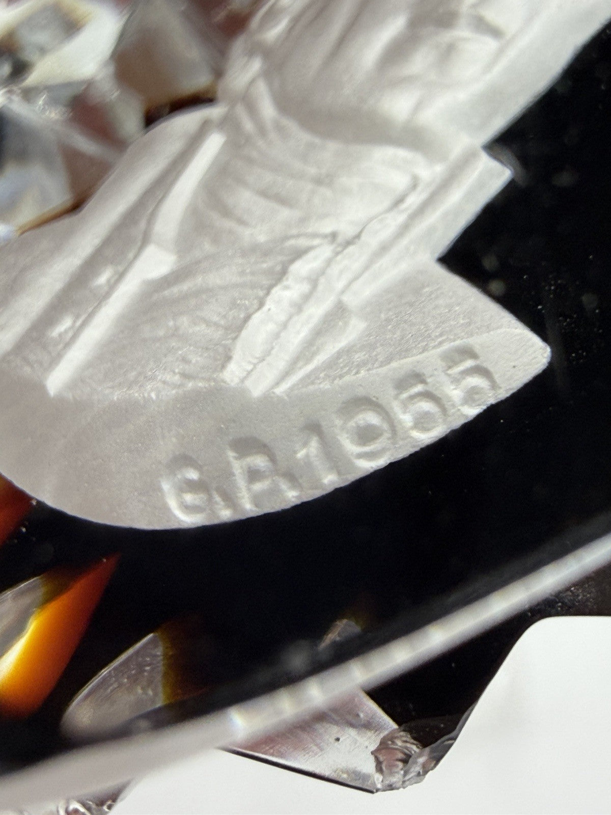 Baccarat France Crystal JAMES MONROE Sulphide Paperweight Ruby Red Faceted