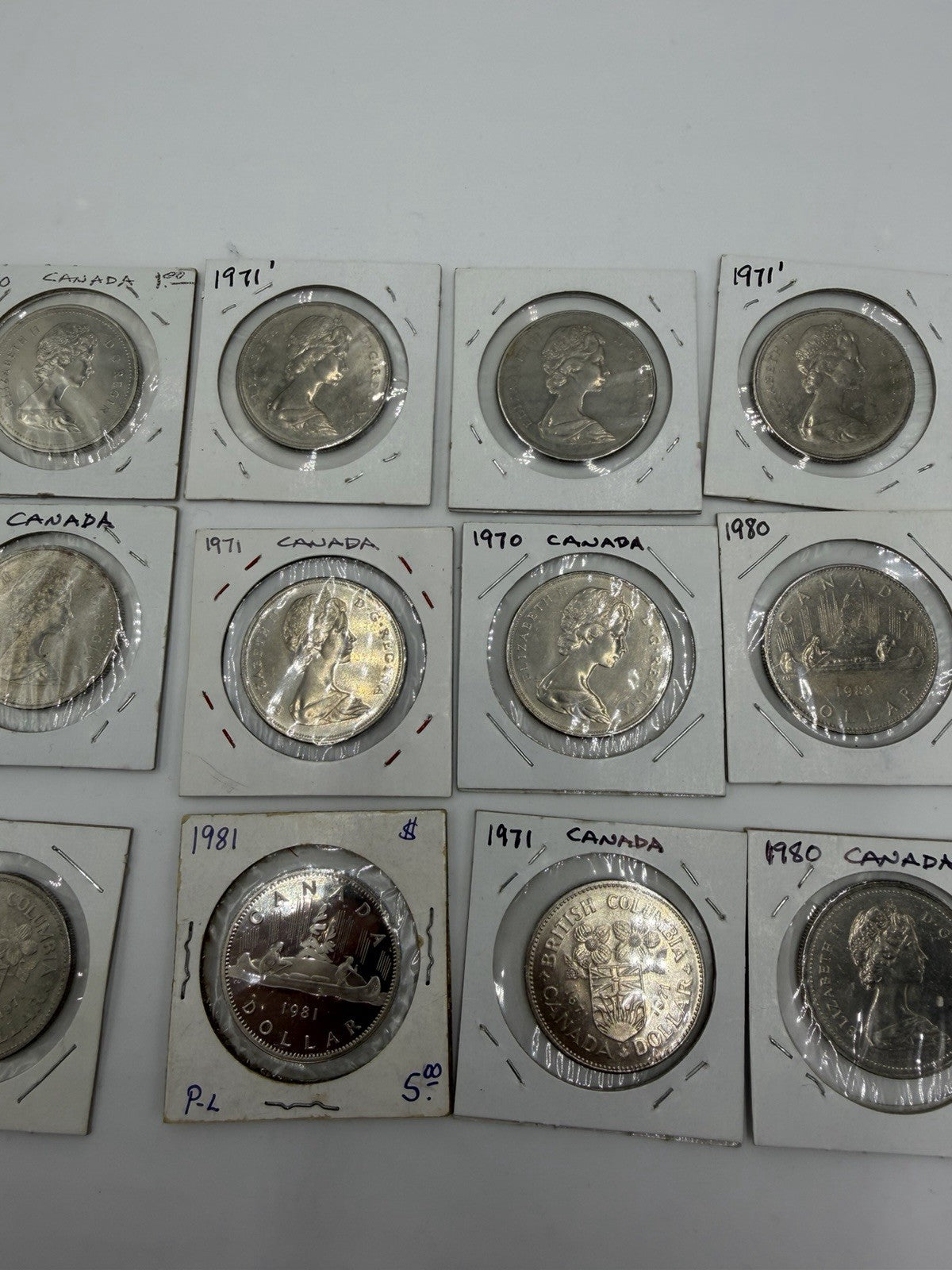 Canadian $1 Commemorative coins Lot 1970,1971,1975,1976 1980 Lot 20 PCs