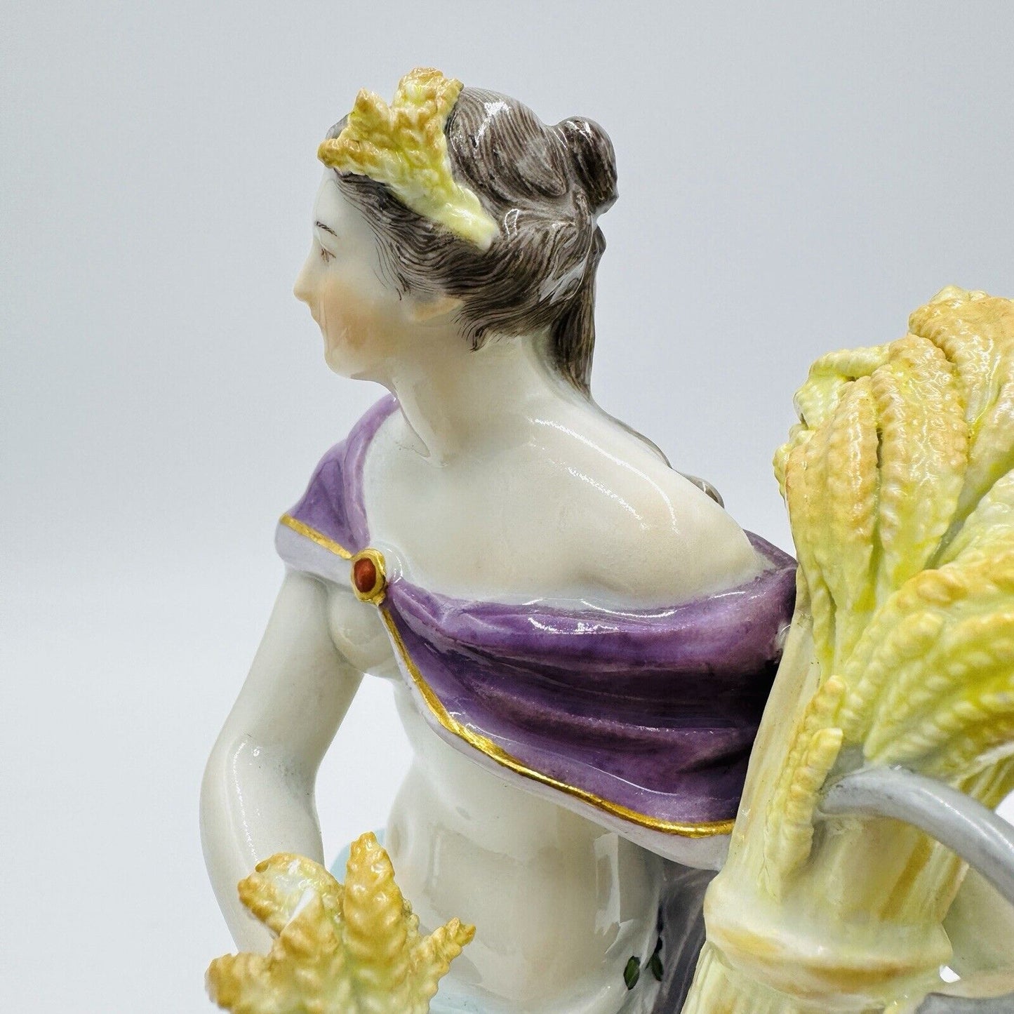 17th C Antique Meissen Germany Porcelain Allegory of the Summer Figurine 9”H