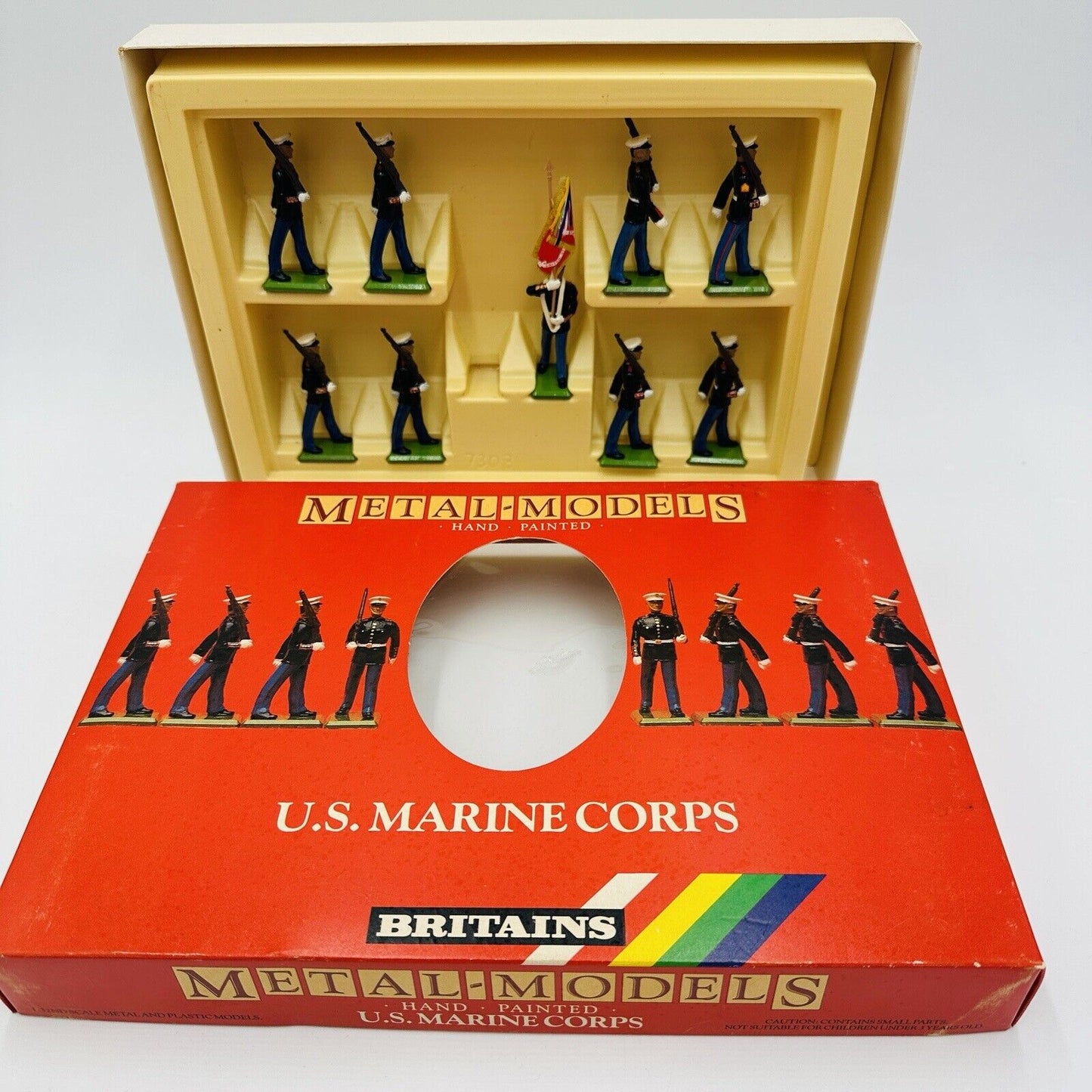 Britains LTD Toys Soldiers Metal Models 9 US Marine Corps Figurines #7303-1986