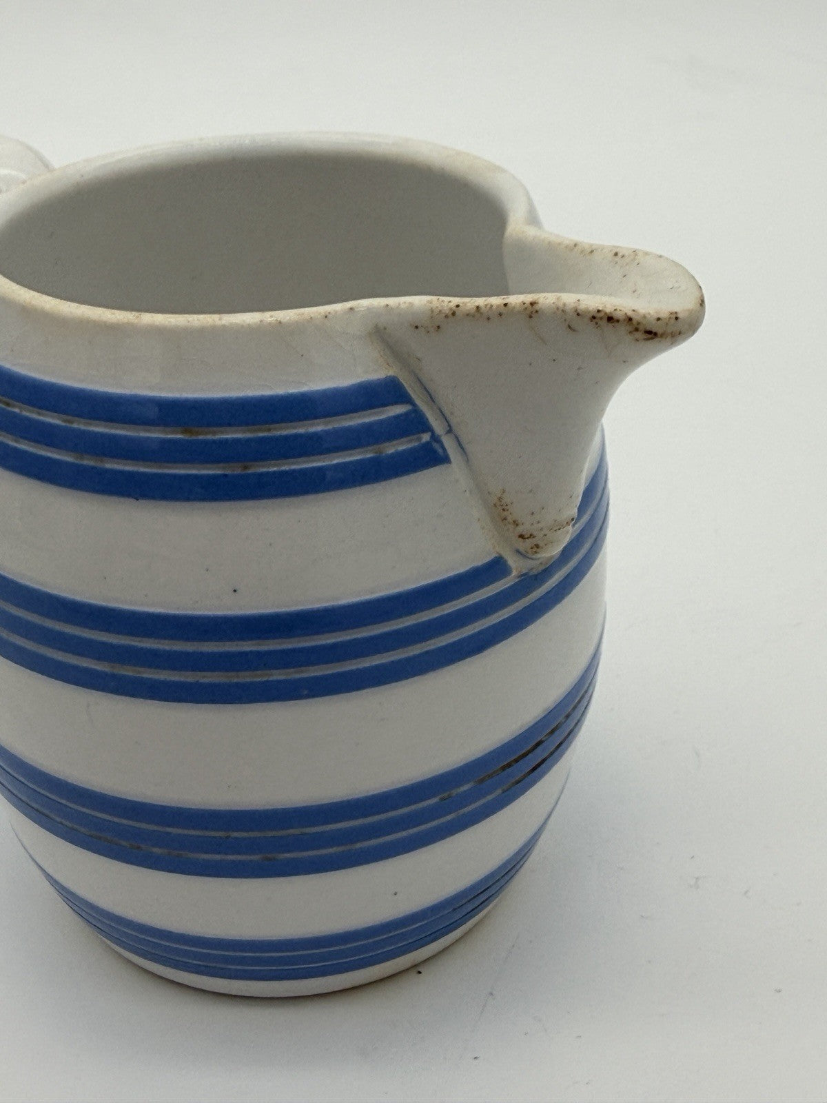 Vintage Villeroy & Boch Dresden Porcelain Saxony Blue Striped HG #7 Pitcher