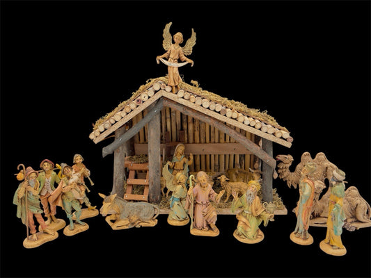Depose /fontanini Italy 1960 Nativity Set 18 PCs Christmas Figurines Vintage