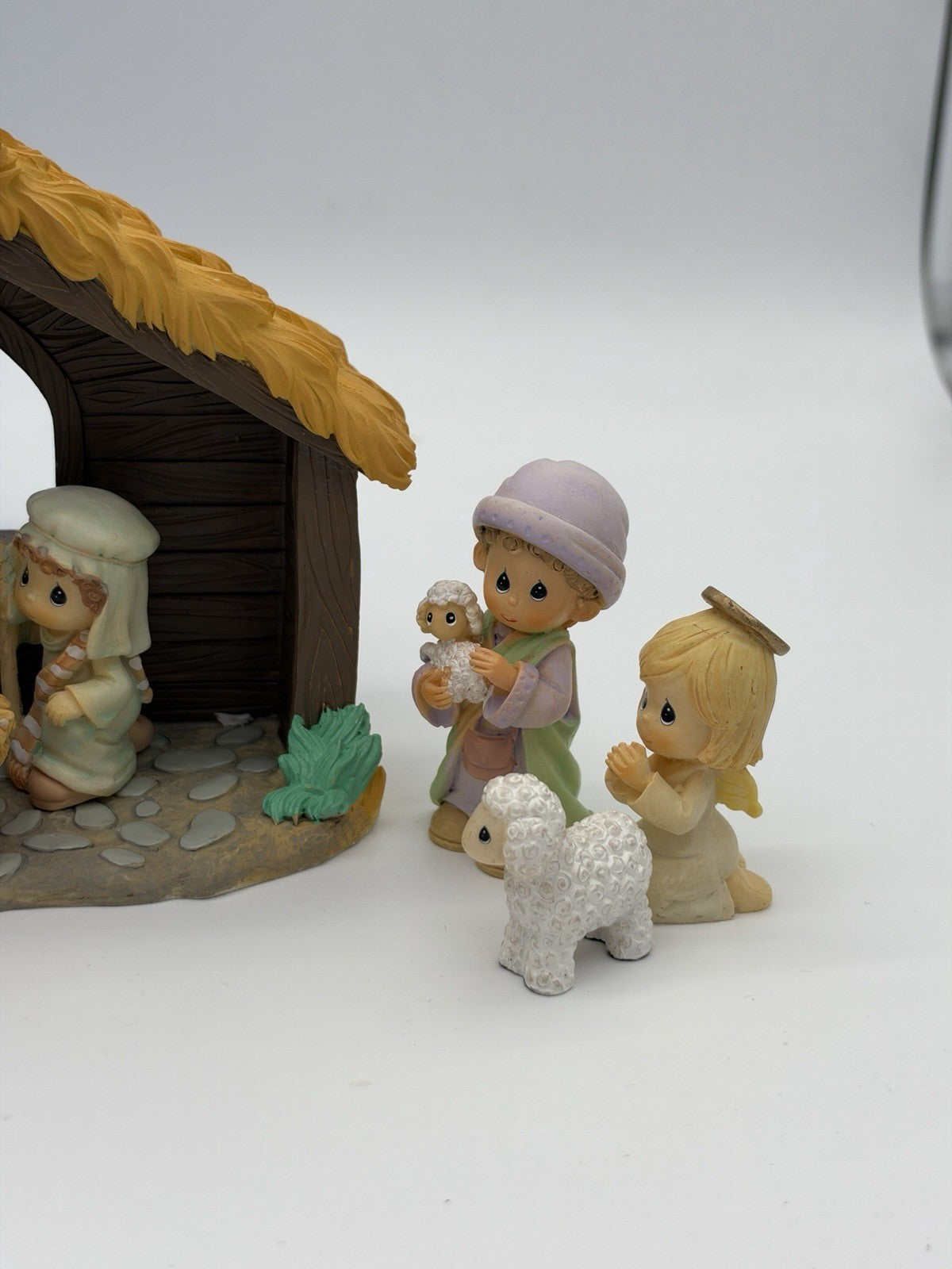 Precious Moments Nativity 10 PCs Christmas 2007 Vintage Resin Mini Figurines Box