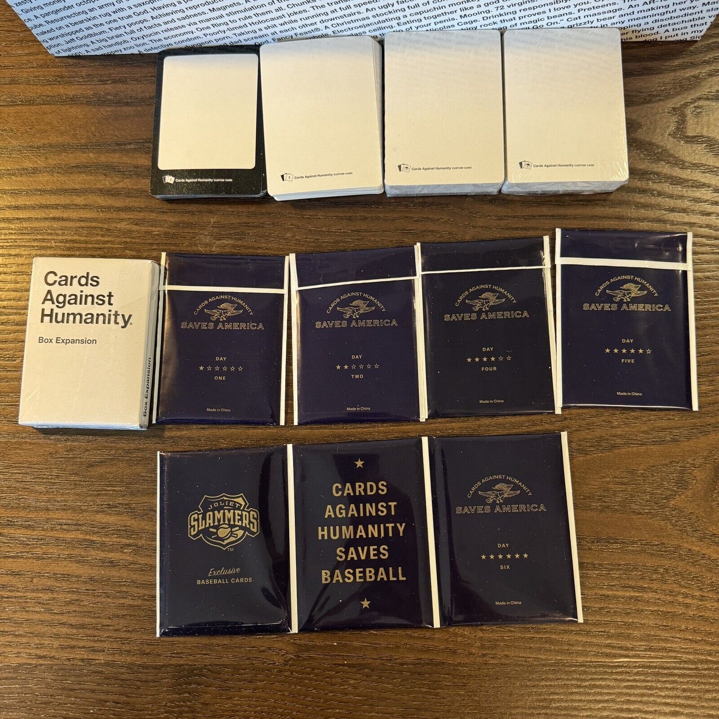 Cards Against Humanity The Bigger Blacker Box 13 Expansions Plus Saves America