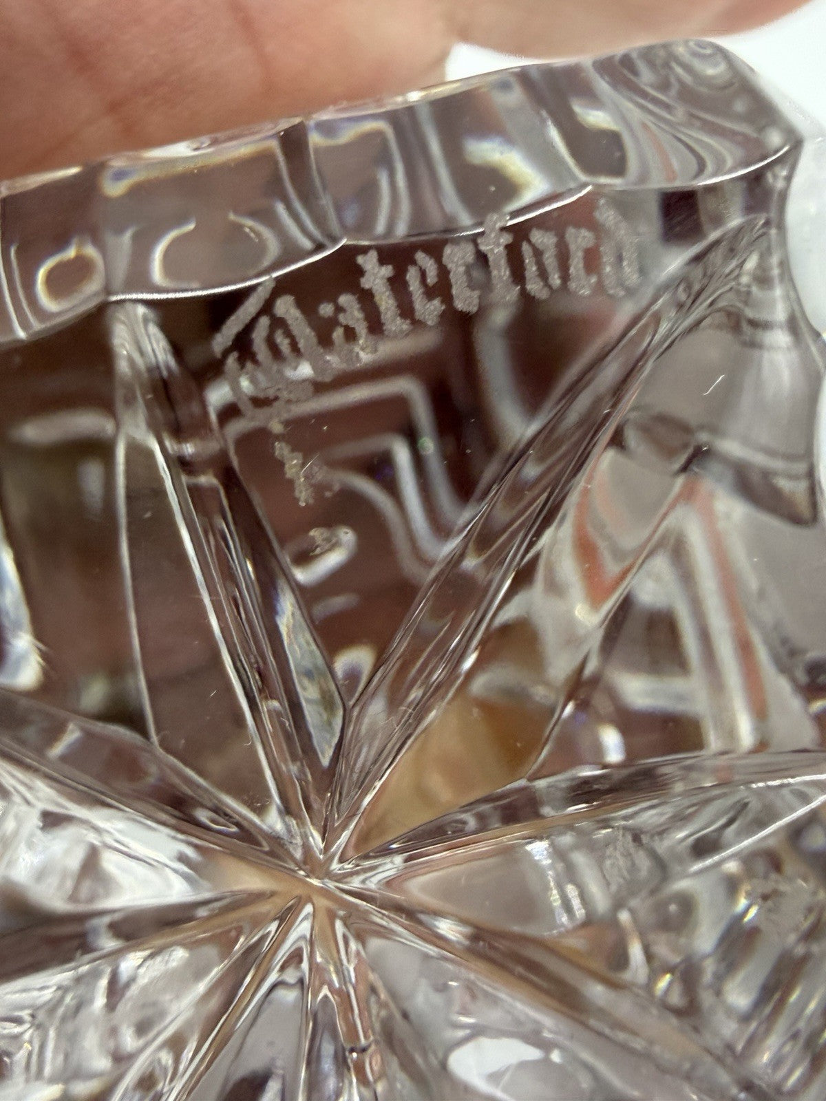 Waterford Crystal Ireland ABC Building Block Paperweight Signed Figurine 2”H