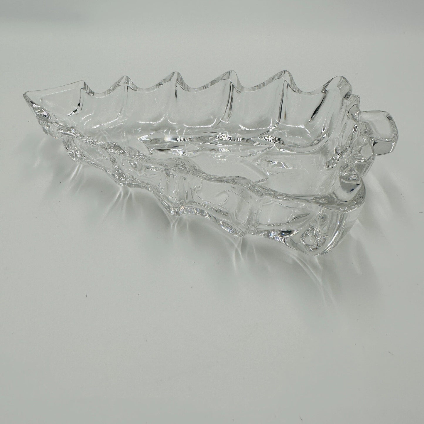 Marquis Waterford Candy Dish Crystal Christmas Tree Shape Clear Tray Serveware