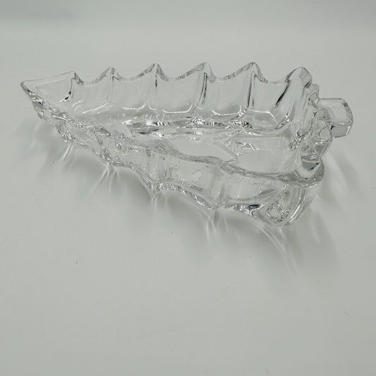 Marquis Waterford Candy Dish Crystal Christmas Tree Shape Clear Tray Serveware
