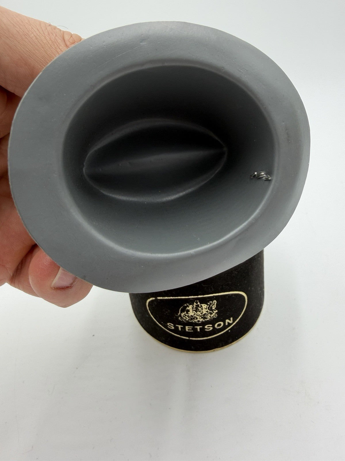 Stetson Salesman Sample Miniature Hat With Box  Velvet Gray Felt Fedora