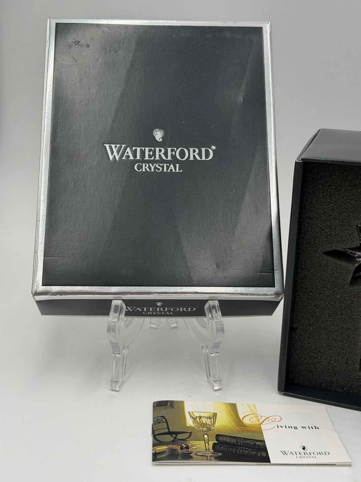 Waterford Crystal Austria congratulations Stopper Star Set 2 Boxed COA