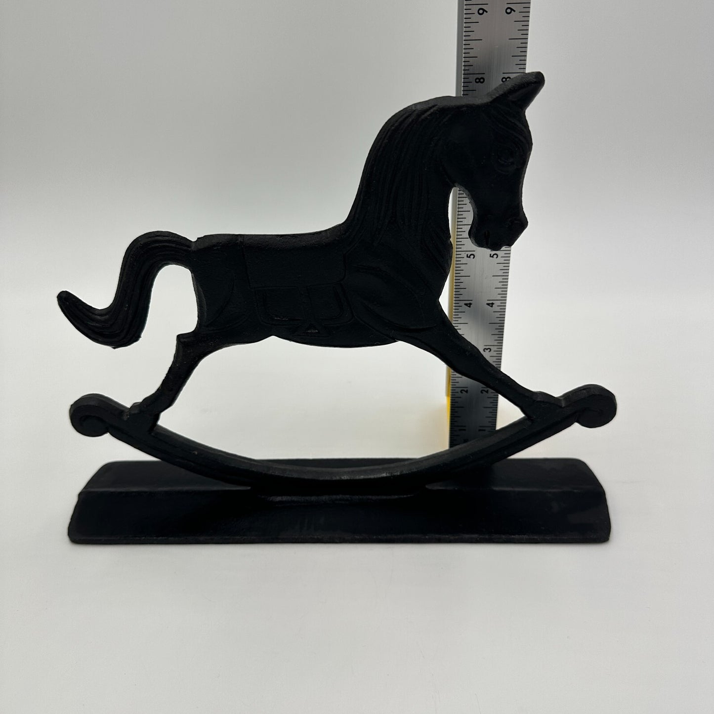 Rocking Horse Display Farmhouse Home Mancave Decor Metal Heavy 8 in Rustic