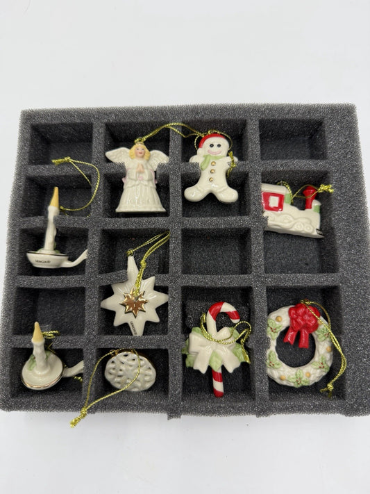 Lenox Winter Delights Miniature Ornaments 9 Ornaments Porcelain Christmas