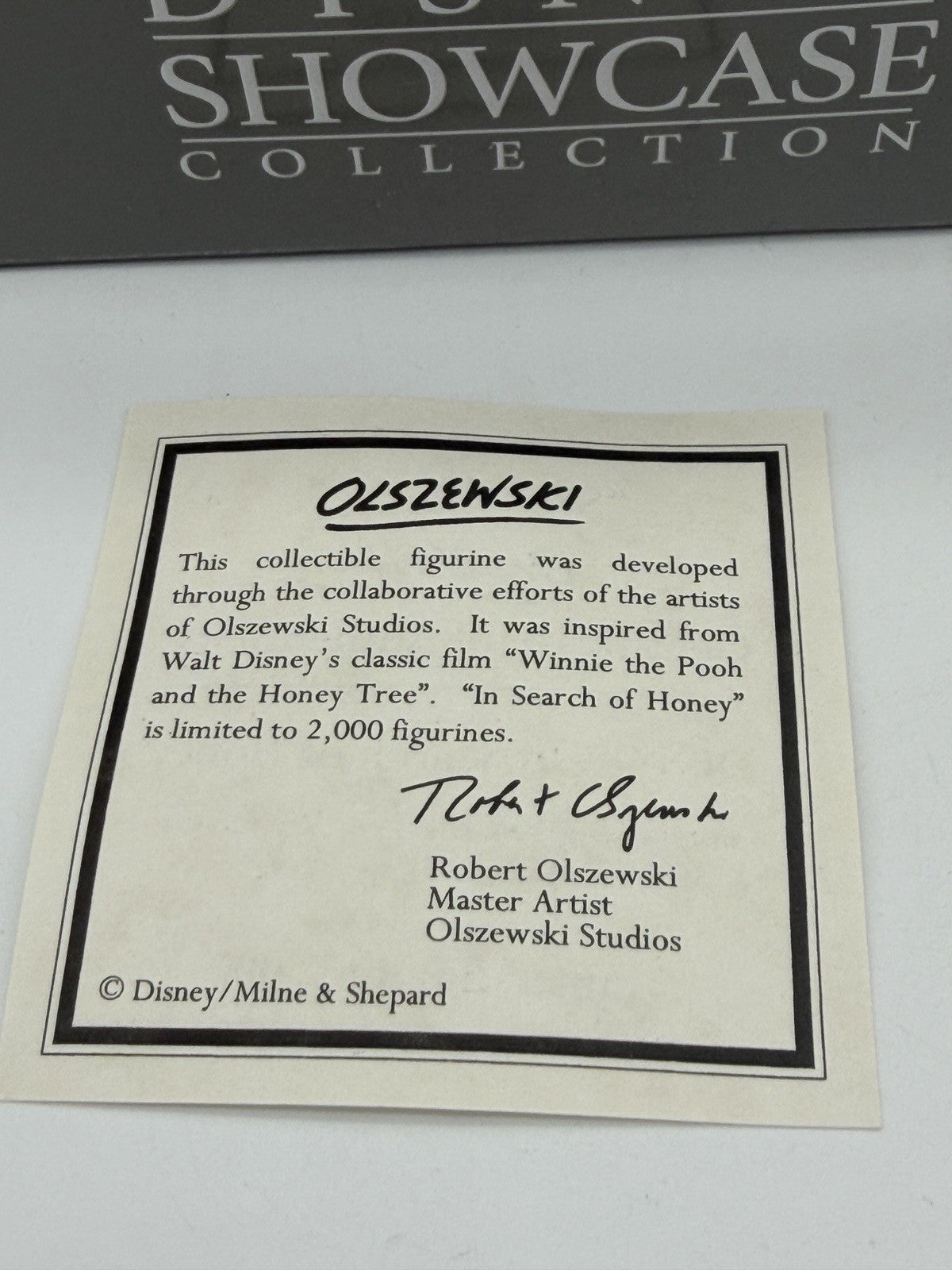 Disney Showcase Olszewski Signed Winnie the Pooh Sealed W/COA Figurine
