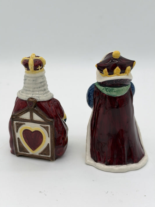 Beswick England Porcelain Alice in Wonderland King & Queen of Hearts Figurines
