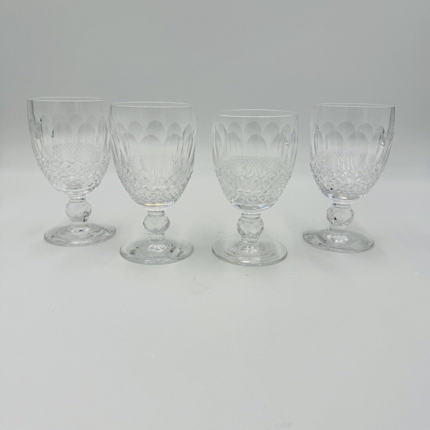 Vintage Waterford Crystal Colleen Short Stem Wine 3 Oz Set 4 Wine Glasses 5in