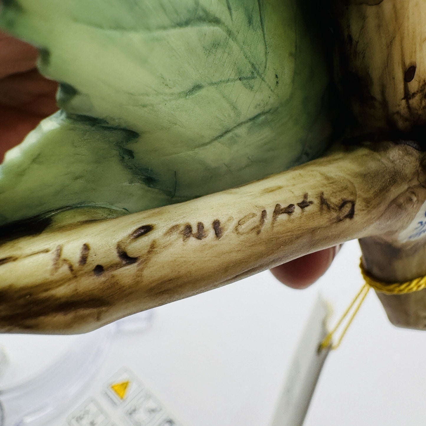 Kaiser Germany Porcelain Bisque Blue Tít  Birds Titmice Signed GAWANTKA Figurine