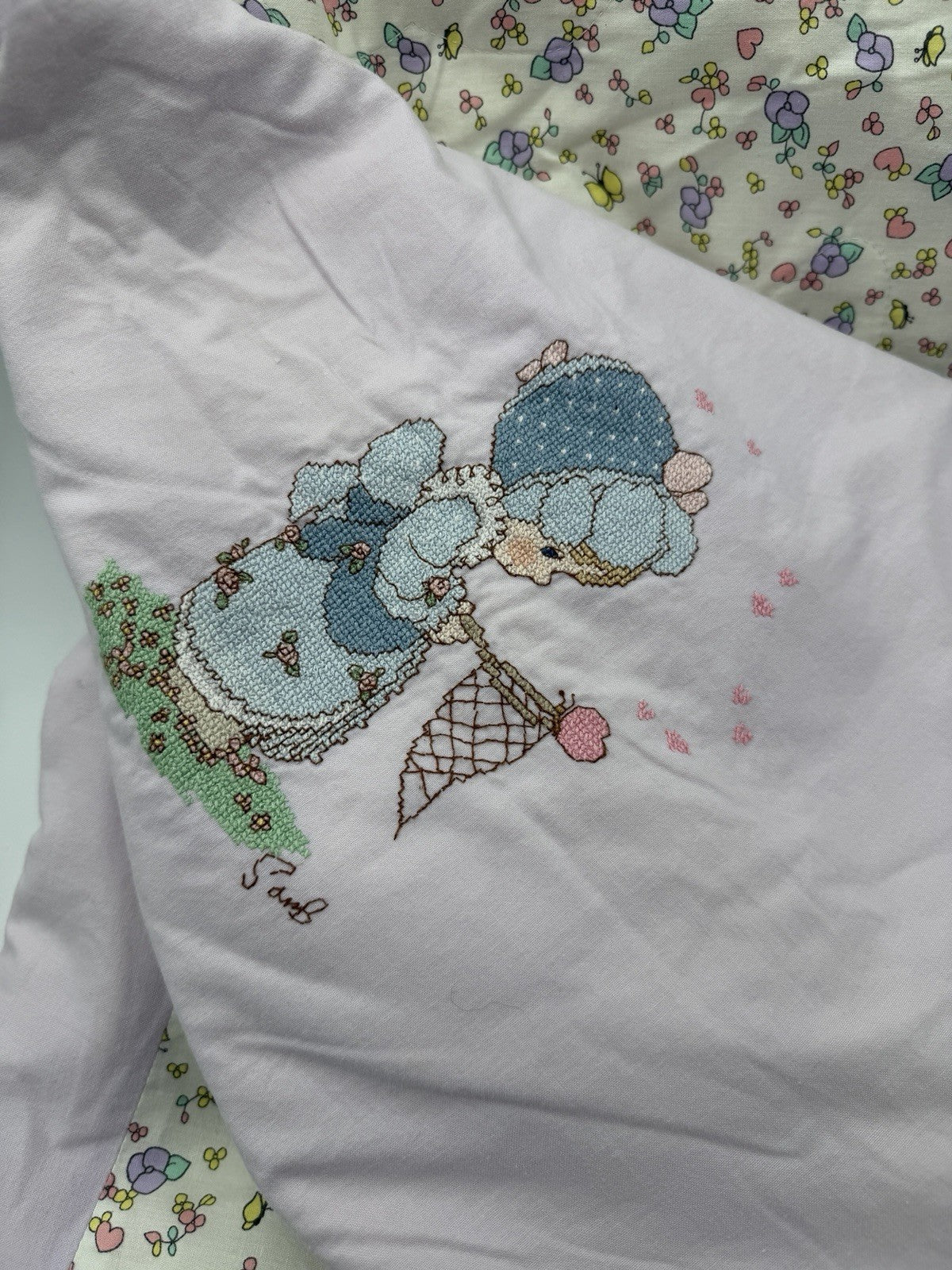 Precious Moments bedding PMI Spectrix patchwork cross-stitch comforter full