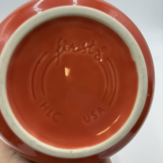 Fiestaware Pottery Halloween Bowl Made in USA - Cats & Witches Orange 2.5”x5.5”