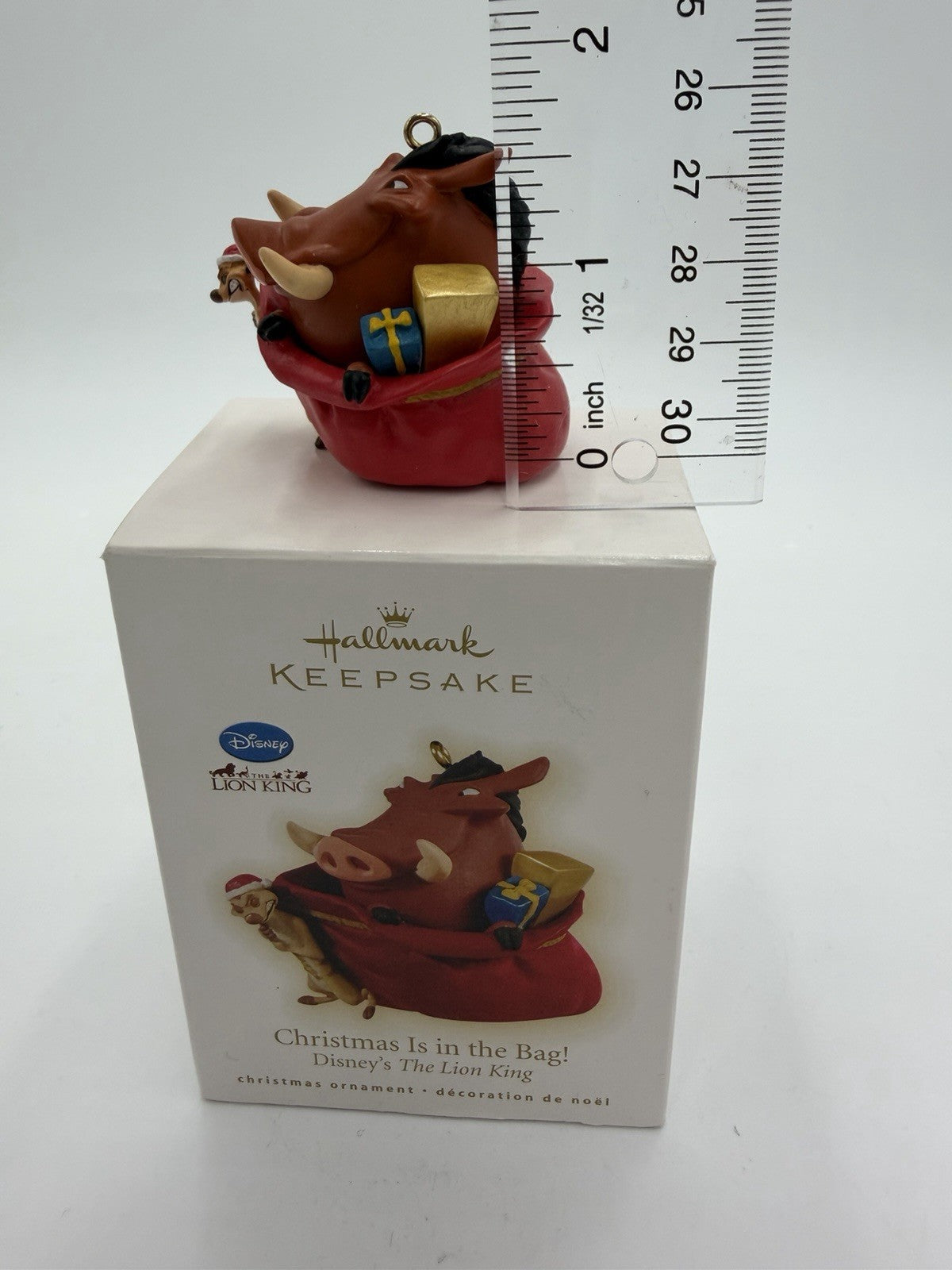 The Lion King Christmas Is In the Bag Hallmark Disney Ornament Pumbaa & Timon