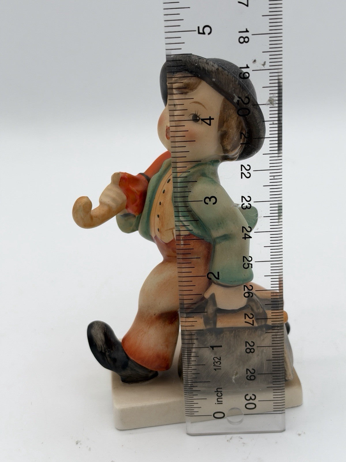 Hummel Goebel Merry Wanderer 1950 Mark West Germany 4.75” Porcelain Figurine