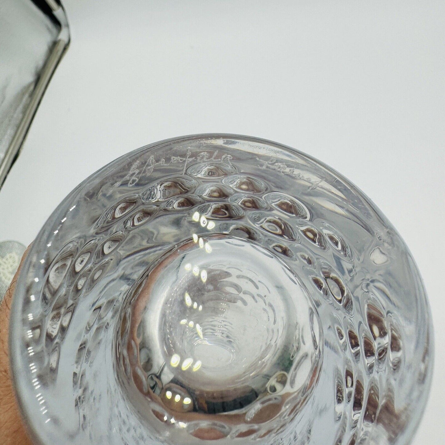 Bengt Edenfalk for Skruf Vase Swedish Art Glass 1970's 8in