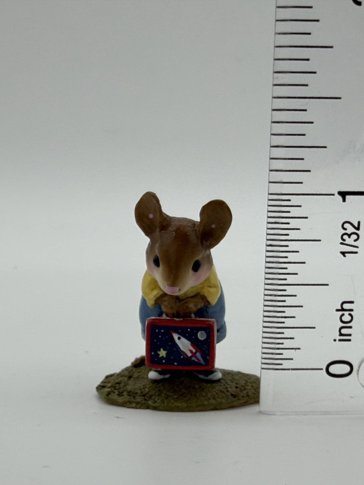 Wee Forest Folk M-347a His New Lunch Box Mice Miniature Figurine 1”H Vtg Rare