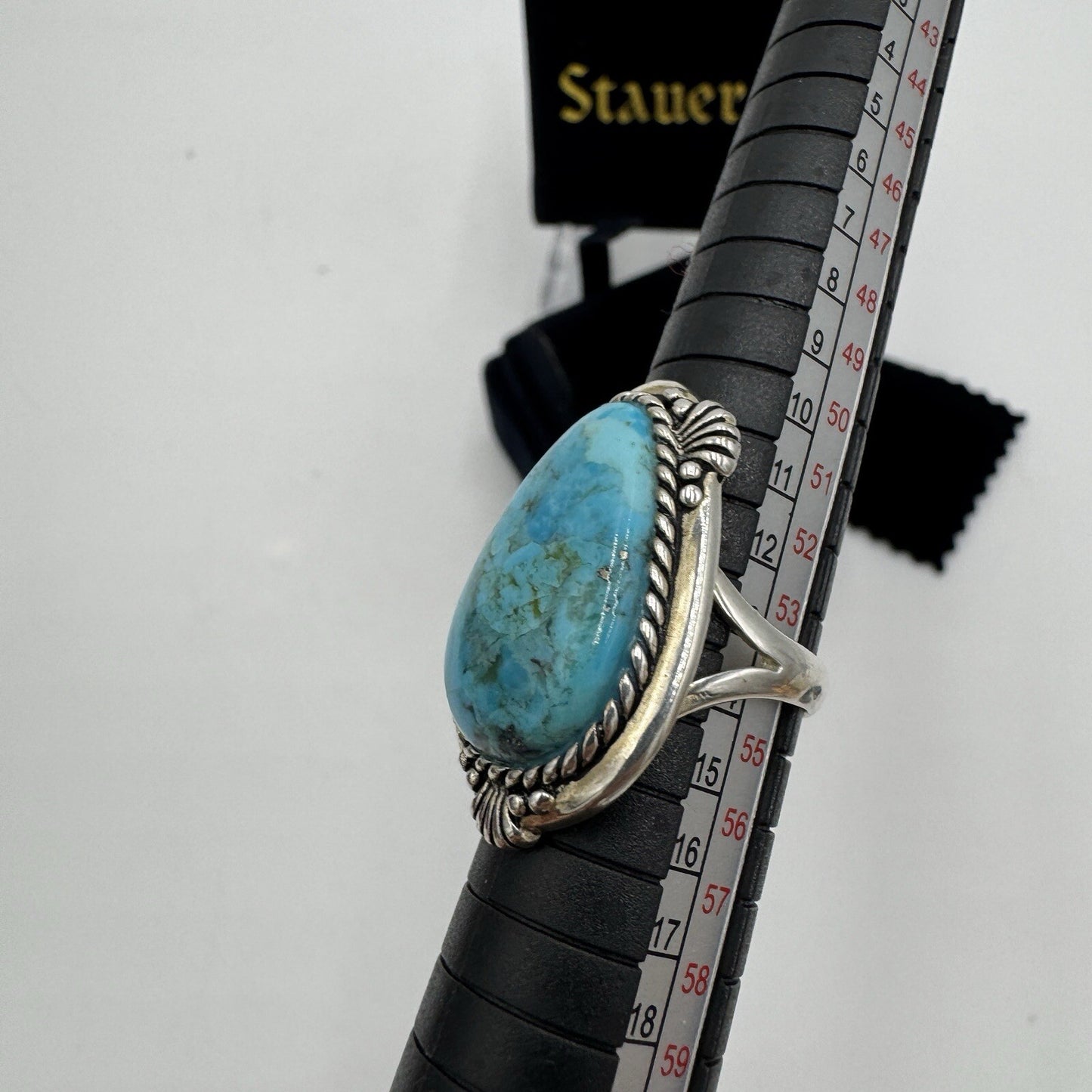Stauer Sedona Turquoise Sterling Silver Women Ring Size 7 Arizona