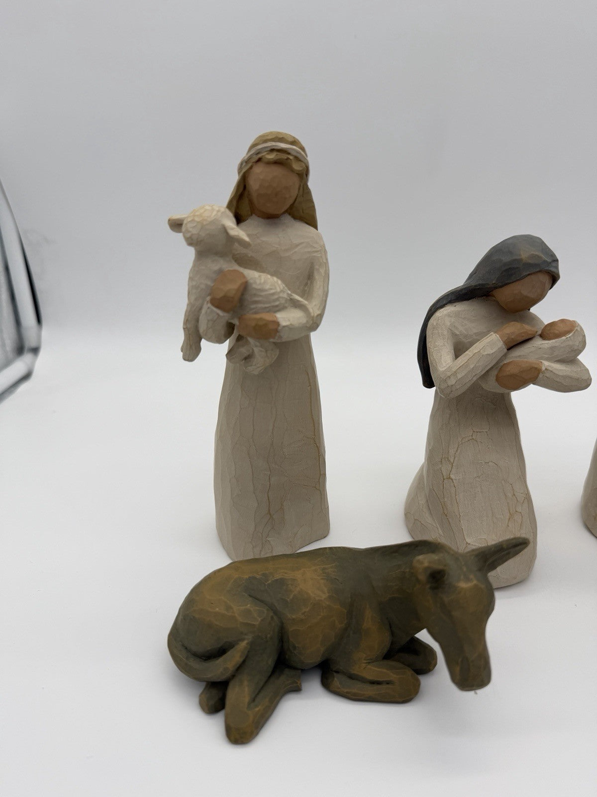 Willow Tree Nativity 1999 Susan Lordi 5 PCs Mary Joseph Shepherd Cow Donkey Set