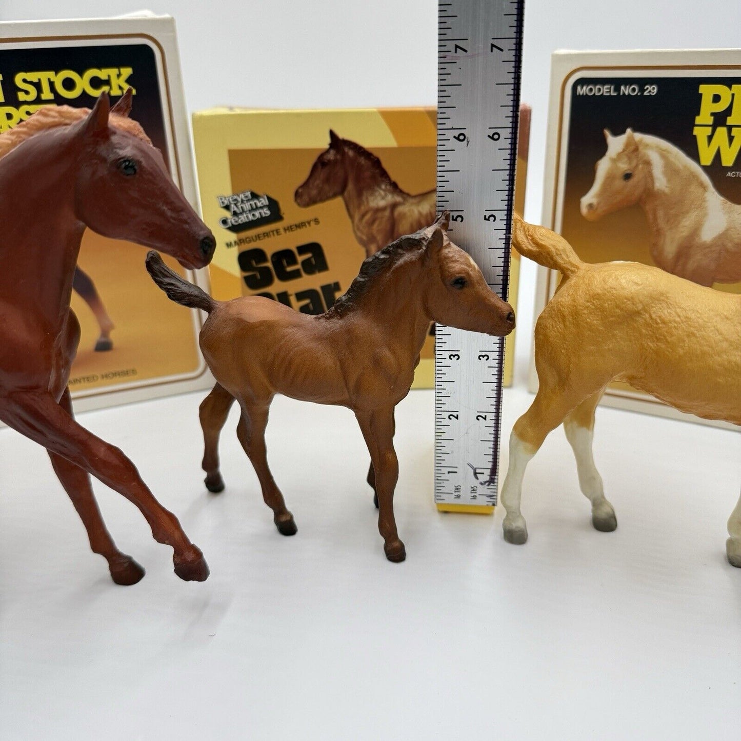 Vintage Breyer Horses Models USA Foals Figurines In Box Set 3