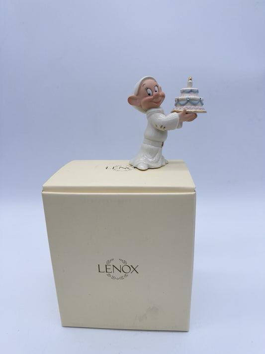 Lenox Disney Showcase Dopey's Birthday Wish Cake & Rhinestones 3 1/4" Figurine