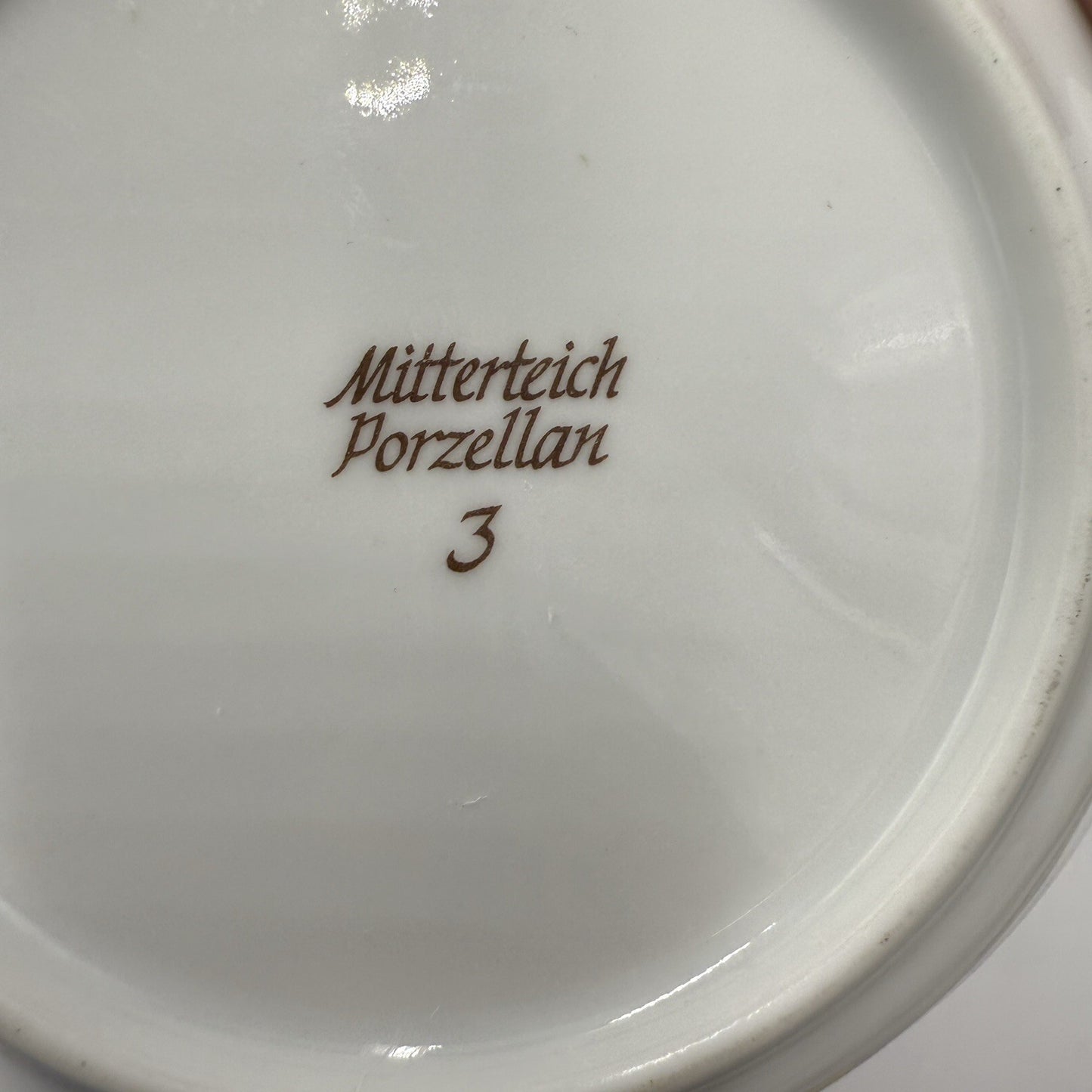 Mitterteich Porzellan Porcelain Antique Clocks Sugar and Creamer Saucer