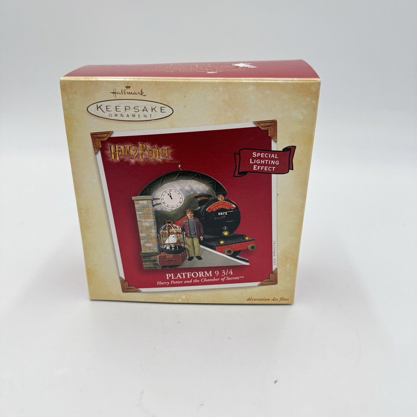 2003 Hallmark Harry Potter Platform 9 3/4 Chamber of Secrets Keepsake Ornament