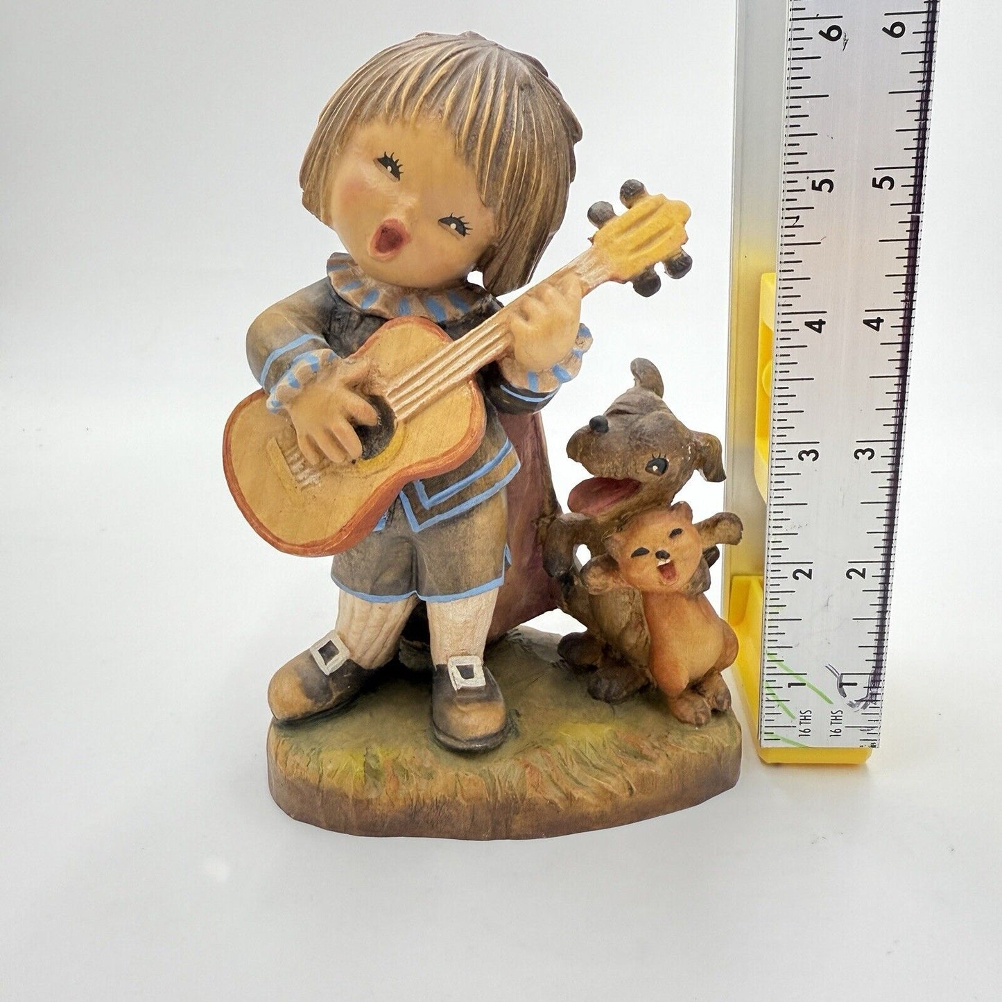 ANRI Ferrandiz 6" Wood Carving Figurine “Romeo" Playing Guitar Italy Folk Art