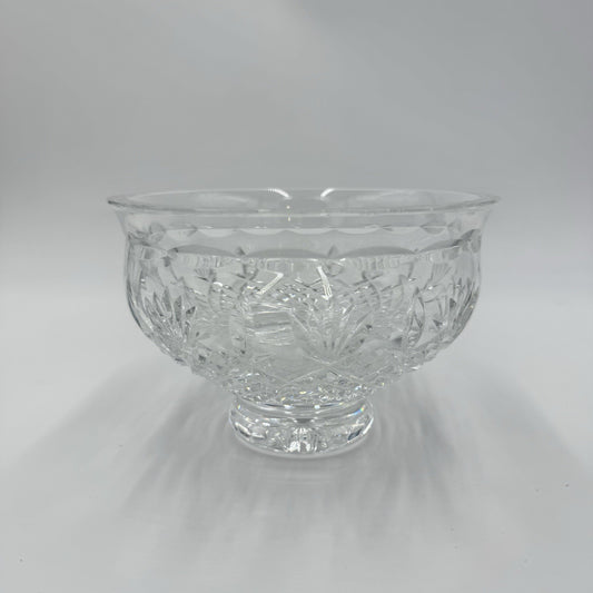 Vintage Waterford Crystal Killarney Footed Bowl 6" Ireland Etched Clear