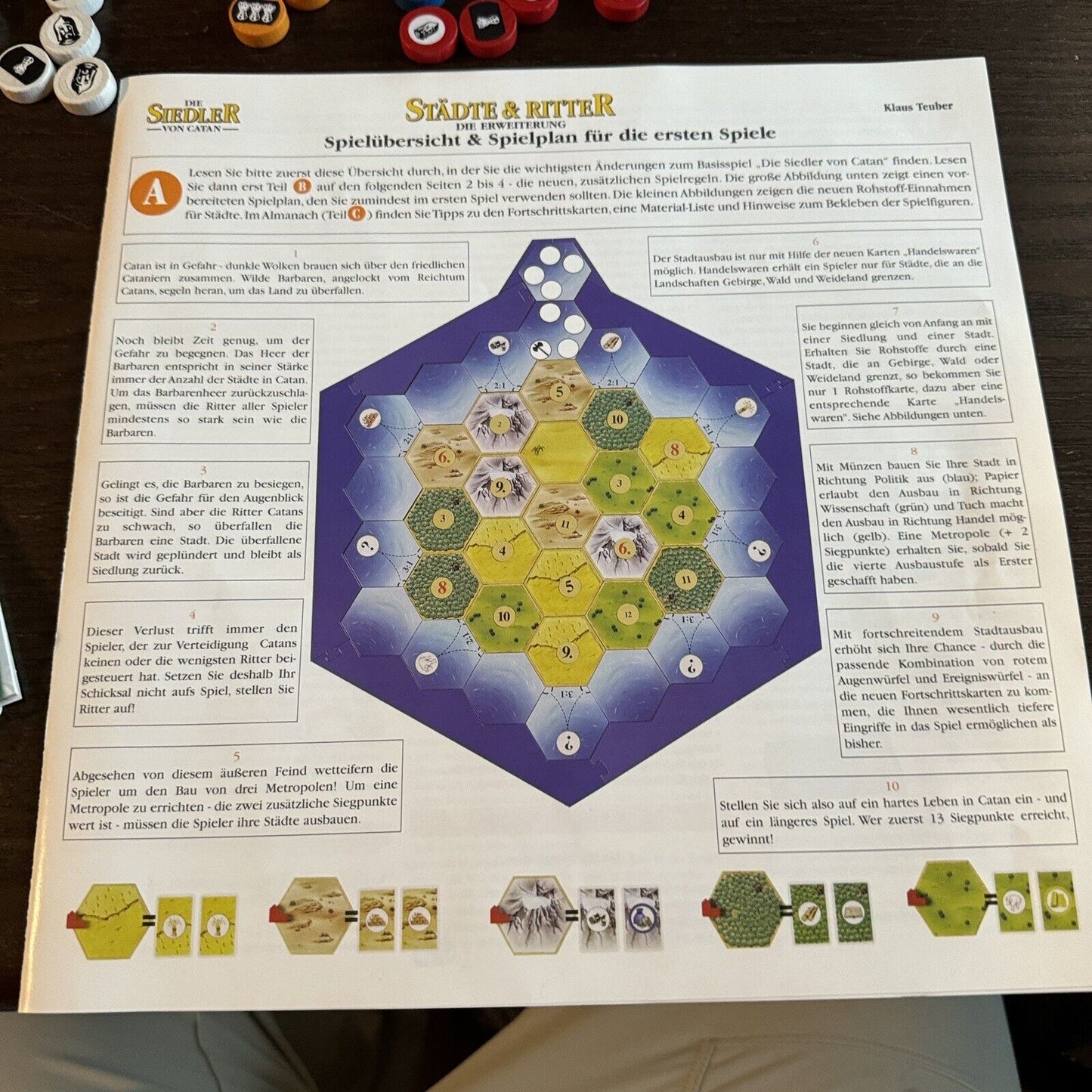 Kosmos Die Siedler von Catan Städte und Ritter Holzausgabe Brettspiel Settlers