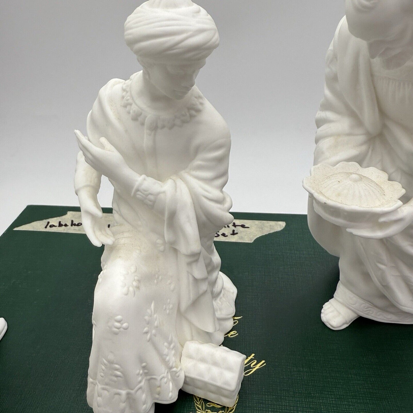 Lenox The Nativity White Bisque Porcelain 3 Wisemen Figurines 8” Box The Kings