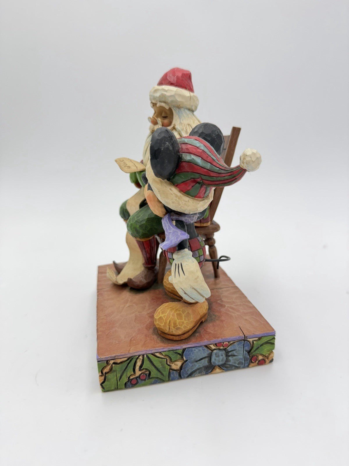 Jim Shore Mickey Mouse Santa  Checking it Twice Christmas Ornament 7” Sculpture
