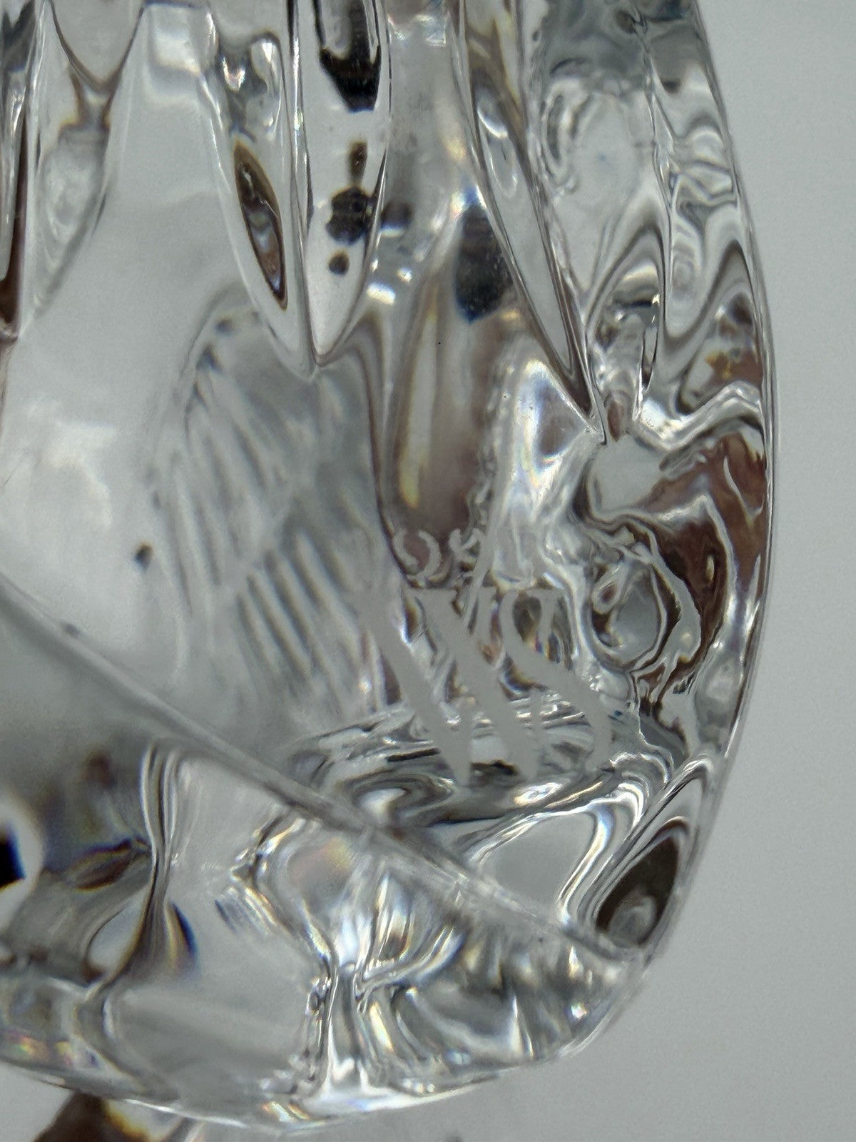 Waterford Crystal Collectors Society NIGHTINGALE Bird Figurine Wood Base