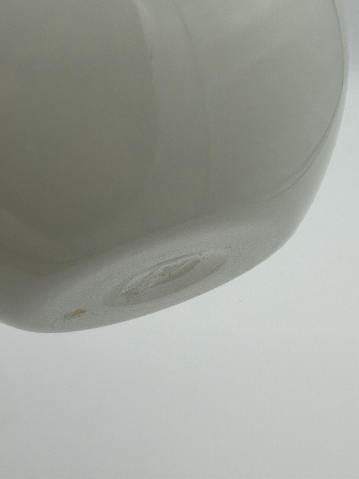 Vtg Art Glass Portieux Vallerysthal White Opaline Dresser Bottle /Stopper 11”H