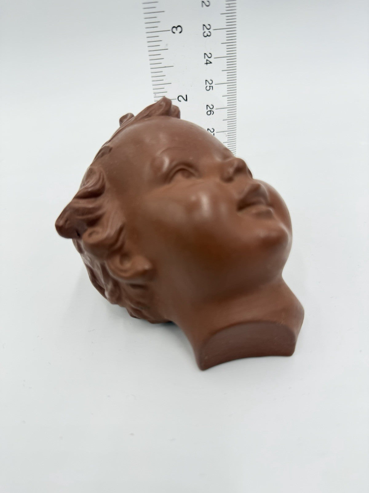 Antique 1957 Goebel Germany FX 206 /A Terracota Boy Face Wall Figurine Rare