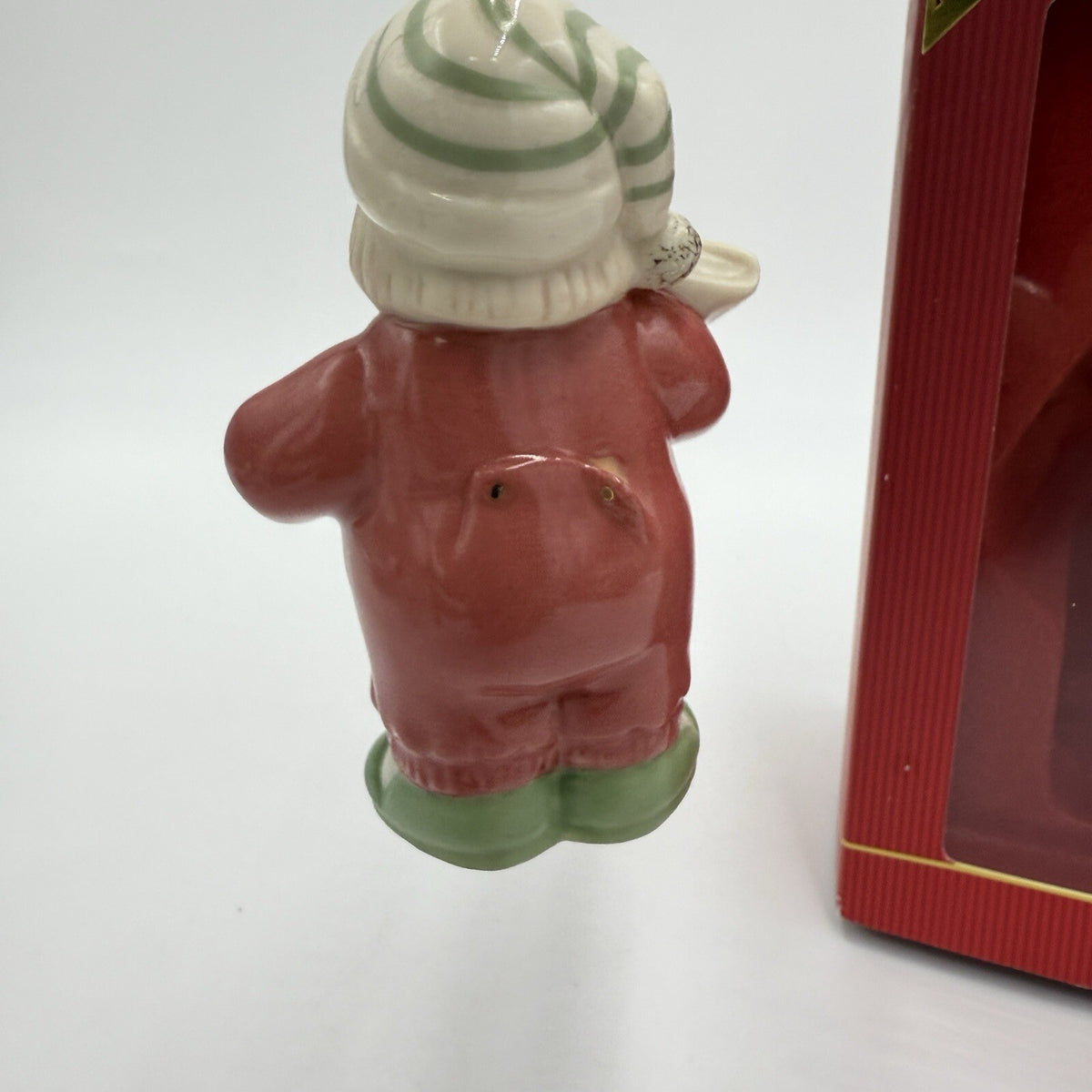Lenox Annual Christmas Ornament Santa's Slumber Teddy Bear Bedtime Porcelain