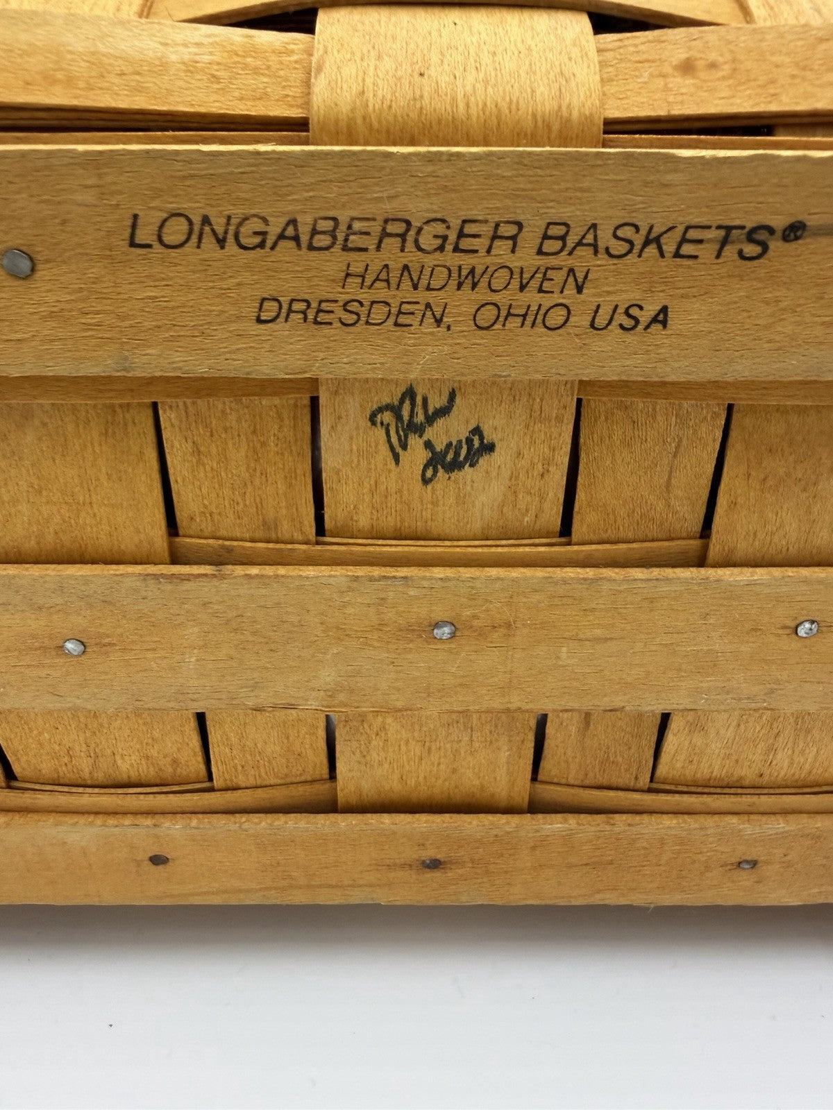 Longaberger 2001 Large American Flag Magazine Basket Protector Linen